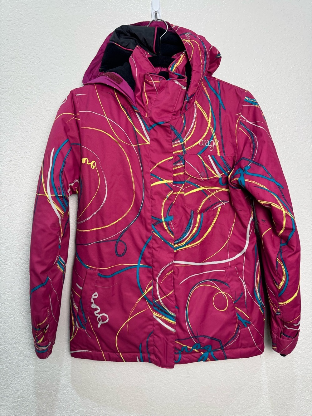 Orage Girls 12 L Ski Jacket Prime 10 Waterproof Pink Snowboard Insulated Hood